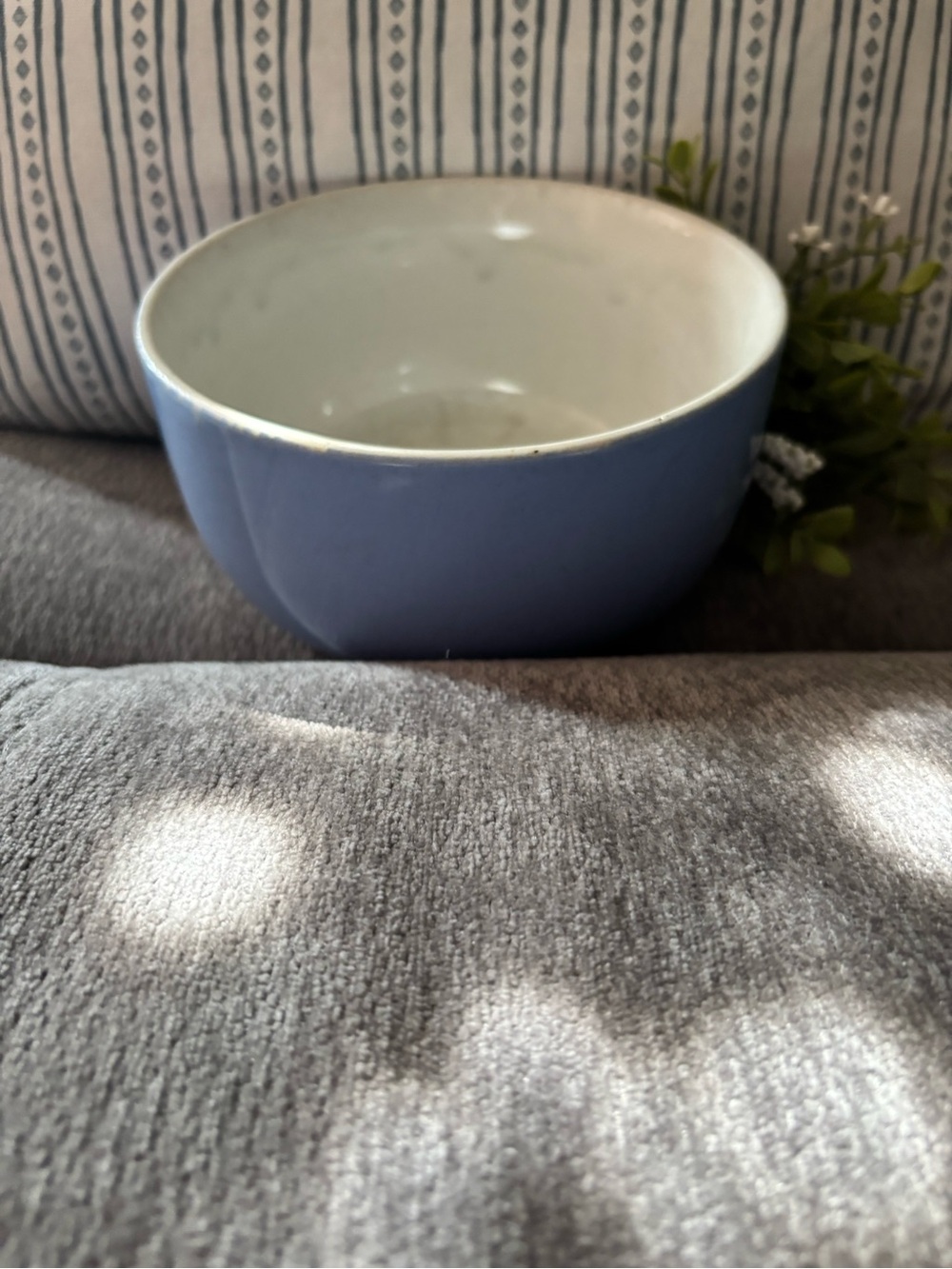 Ceramic Blue and White Serving Bowl
